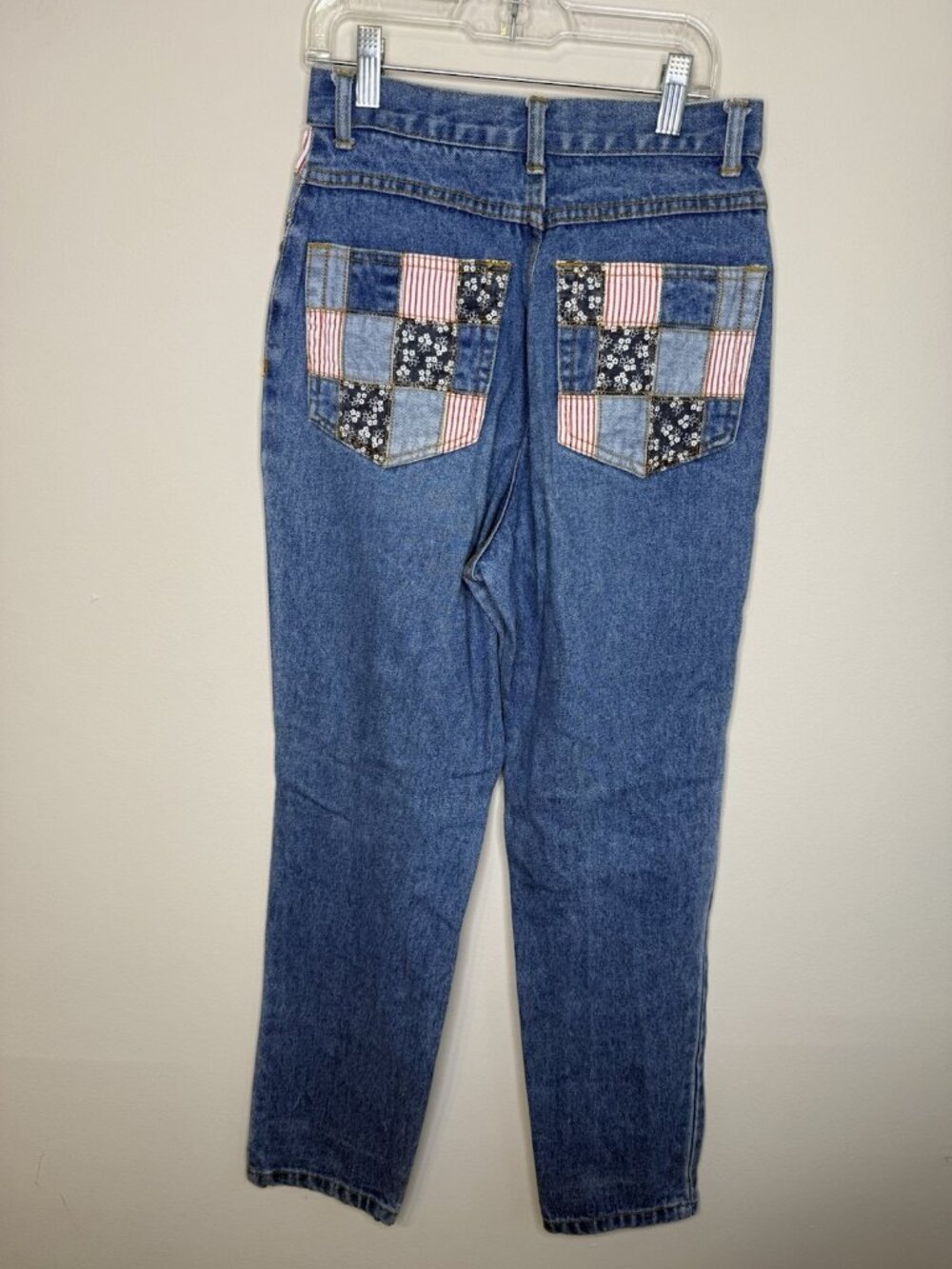 Vintage 80s Jeans Patchwork High Rise Tapered Streetwear Cottagecore